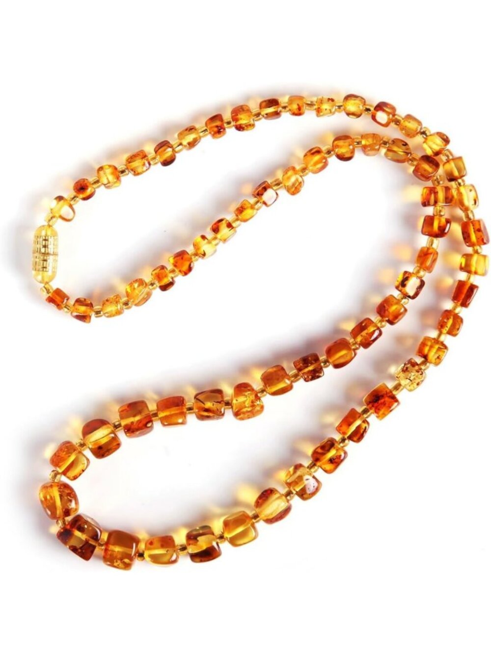 Handcrafted Natural Baltic Amber Necklace for Adults - Polished Baroque Beads